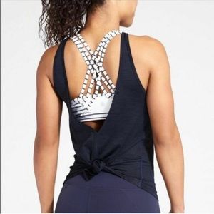 Athleta Support Tank Size M - Navy and white